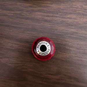 Pandora Murano glass red faceted charm